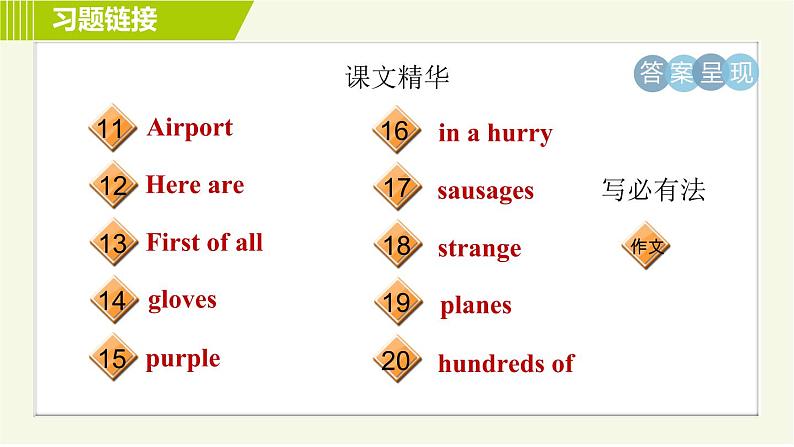 外研版七年级下册英语 Module 1 Unit 3 Language in use 习题课件06