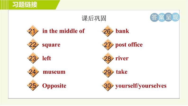 外研版七年级下册英语 Module 6 Unit 3 Language in use 习题课件第5页