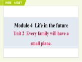 外研版七年级下册英语 Module 4 Unit 2 Every family will have a small plane. 习题课件