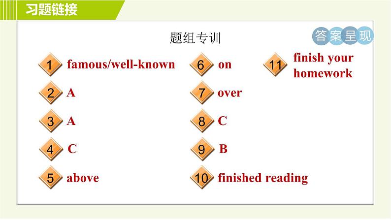 外研版七年级下册英语 Module 6 Unit 2 The London Eye is on your right. 习题课件03