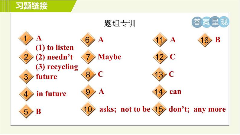 外研版七年级下册英语 Module 4 Unit 1 Everyone will study at home. 习题课件03