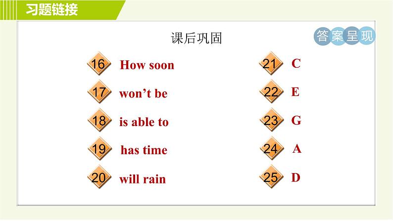 外研版七年级下册英语 Module 4 Unit 1 Everyone will study at home. 习题课件05