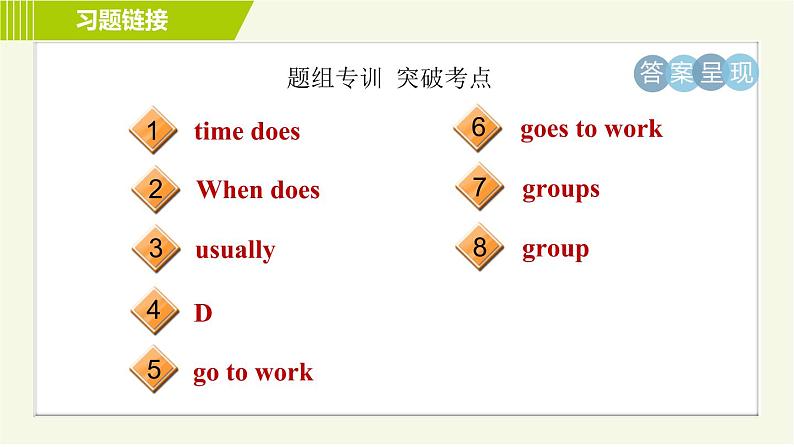 鲁教版六年级下册英语 Unit 4 Period 2 Section A (Grammar Focus－3c) 习题课件第3页