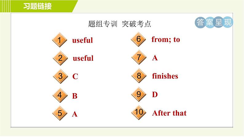 鲁教版六年级下册英语 Unit 2 Period 3 Section B(1a－2c) 习题课件03