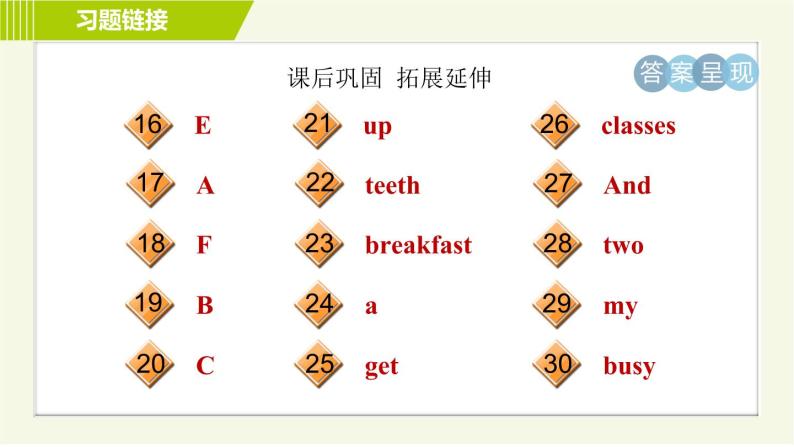 鲁教版六年级下册英语 Unit 4 Period 1 Section A(1a－2d) 习题课件06