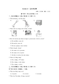 初中英语外研版 (新标准)八年级上册Module 10 The weather综合与测试练习