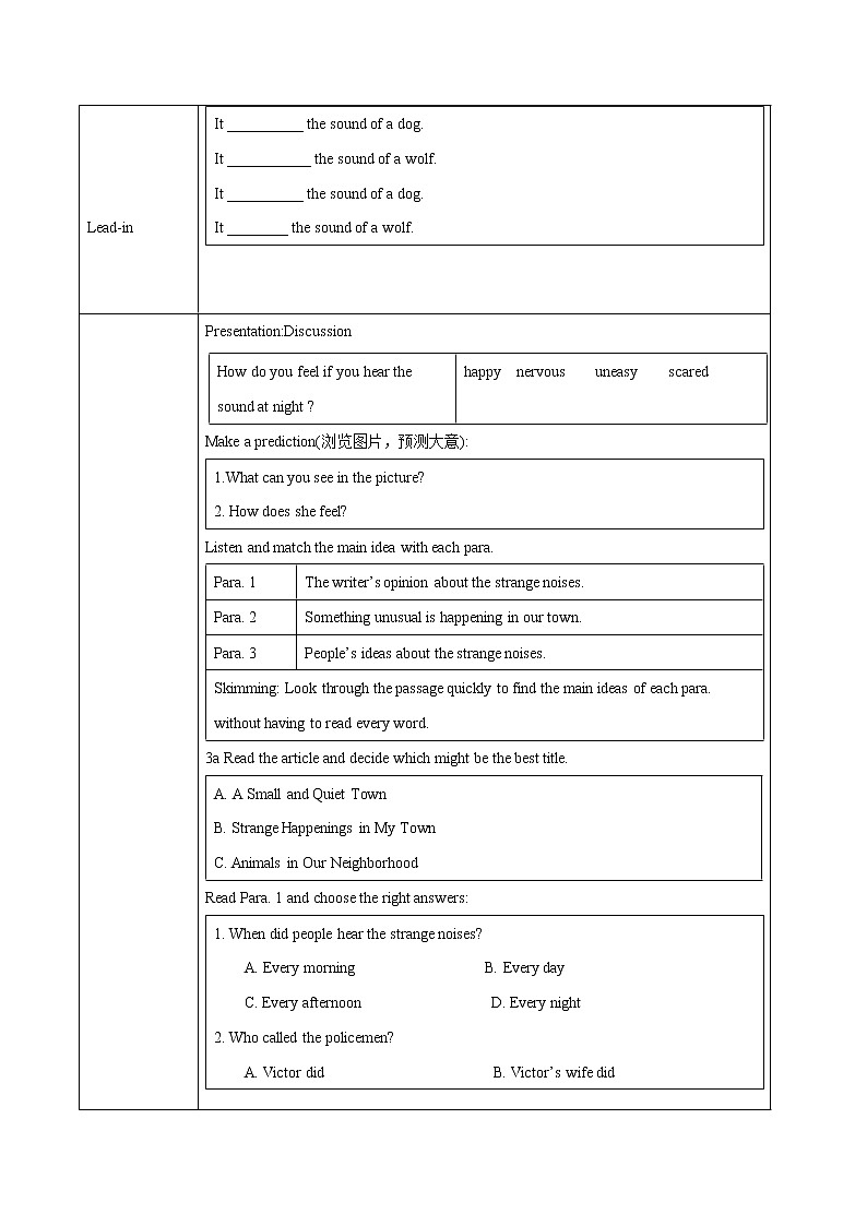Unit 8 Section A 3a -3c教学设计 初中英语人教版九年级全册（2022年）02