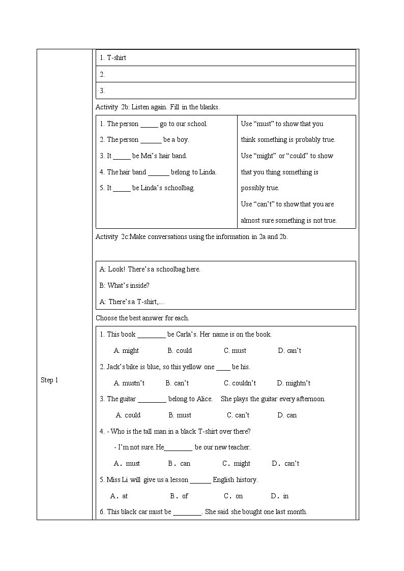 Unit 8 Section A  1a-2d教学设计 初中英语人教版九年级全册（2022年）03