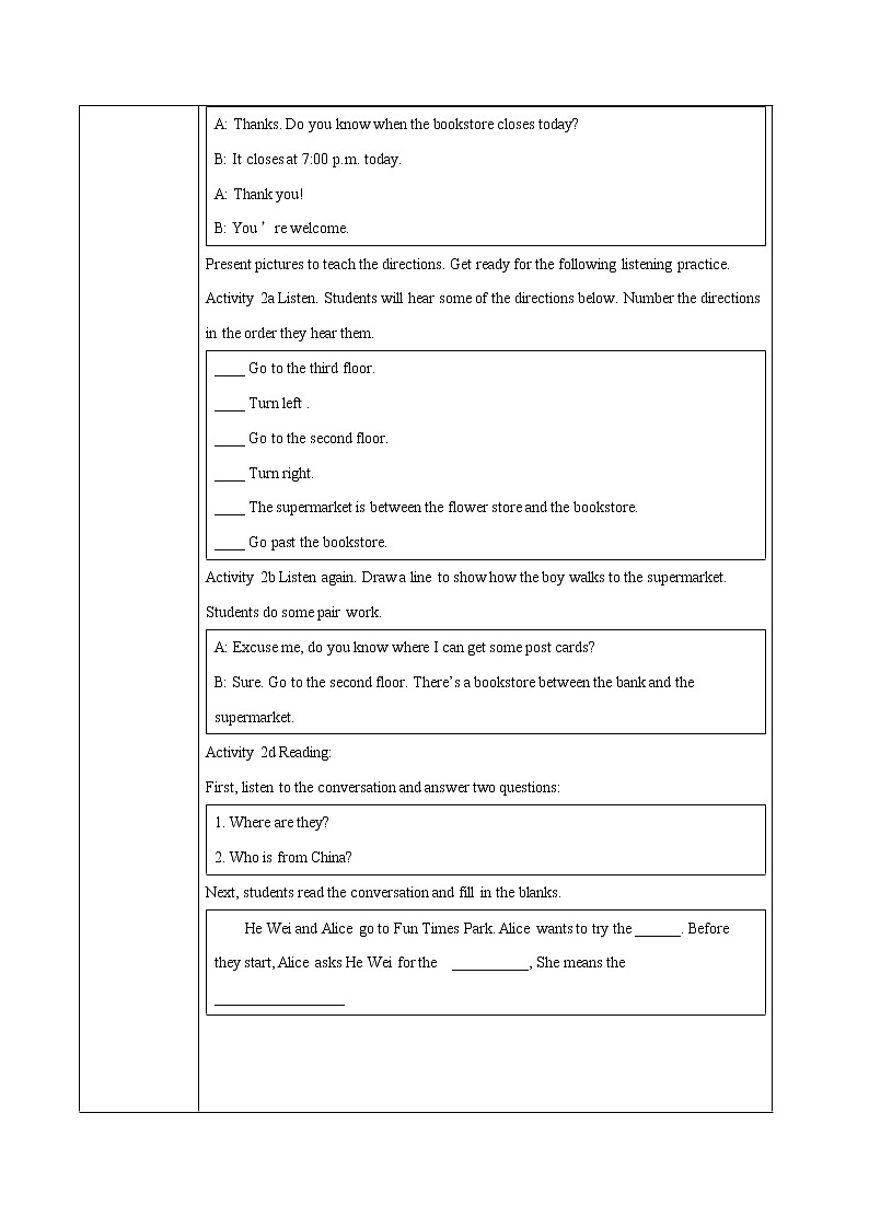 Unit 3 Section A  1a-2d教学设计 初中英语人教版九年级全册（2022年）第3页