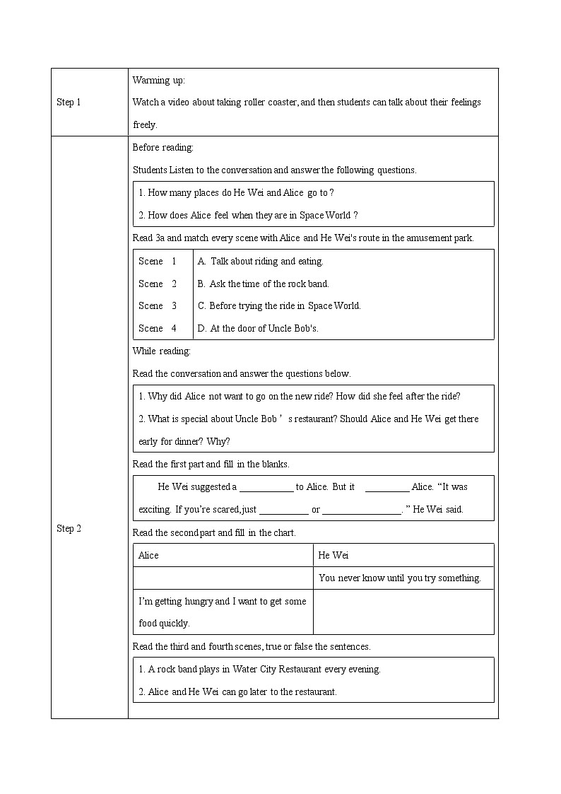 Unit 3 Section A 3a-4c教学设计 初中英语人教版九年级全册（2022年）第2页