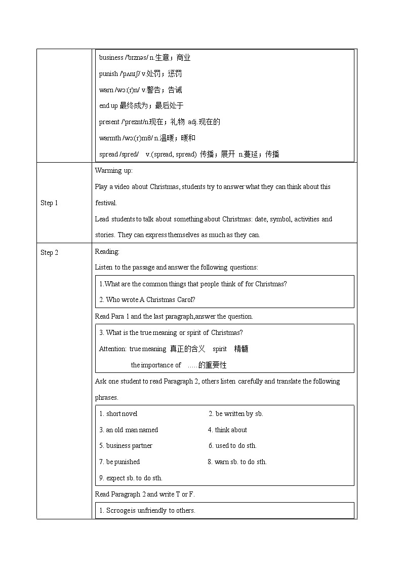 Unit 2 Section B 2a-Self Check教学设计 初中英语人教版九年级全册（2022年）第2页