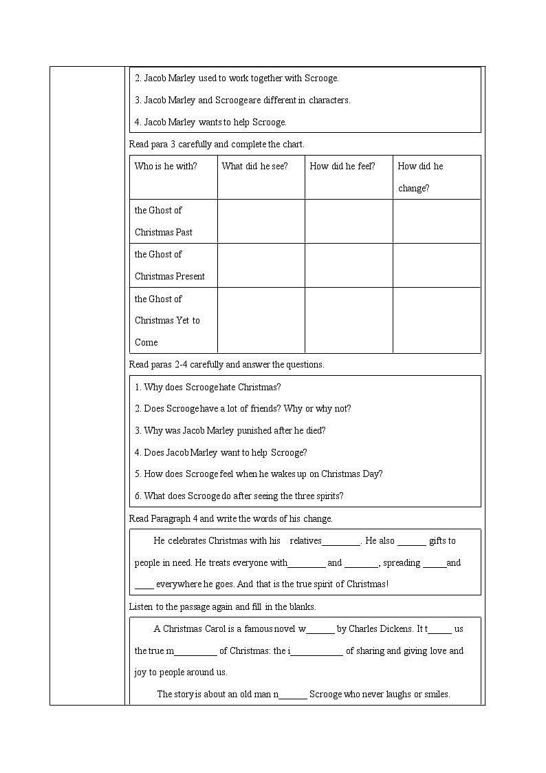 Unit 2 Section B 2a-Self Check教学设计 初中英语人教版九年级全册（2022年）第3页