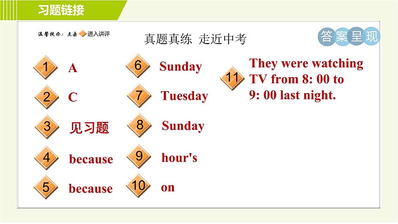 鲁教版六年级下册英语 Unit 2 单元整合与拔高 习题课件02