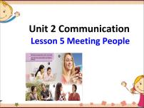 初中英语北师大版八年级下册Lesson 5 Meeting People图片ppt课件