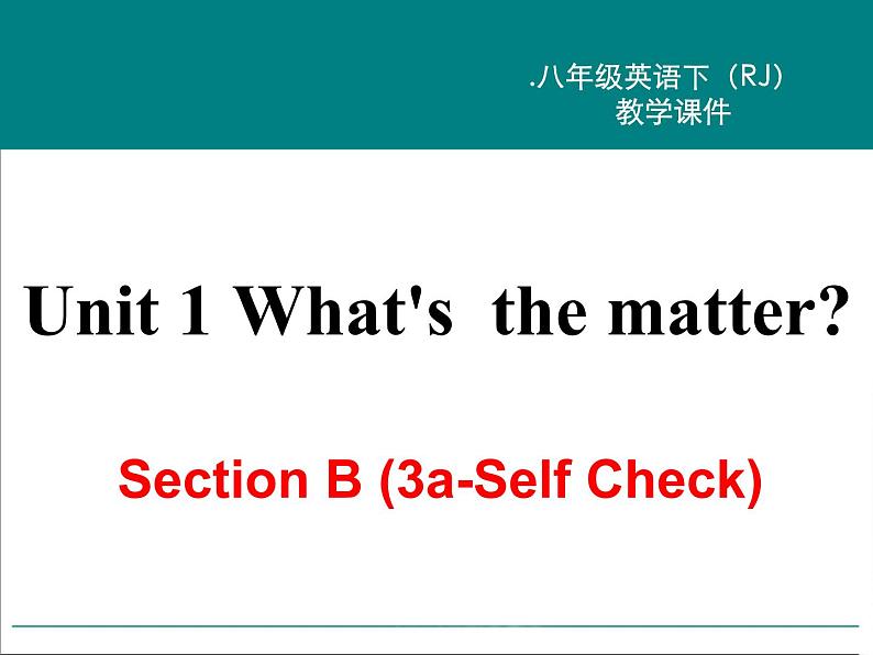 Unit 1 Section B (3a-Self Check)课件PPT第2页