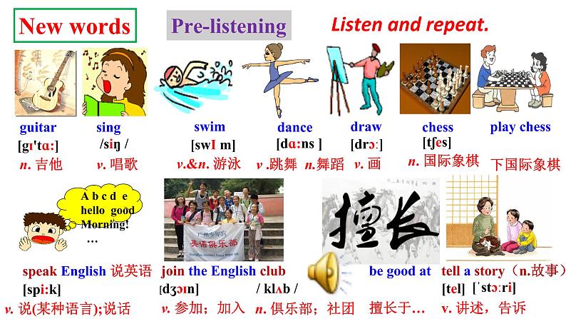 人教新目标七年级英语下册--Unit1Can you play the guitar_ SectionA1a-2d优质课课件PPT03