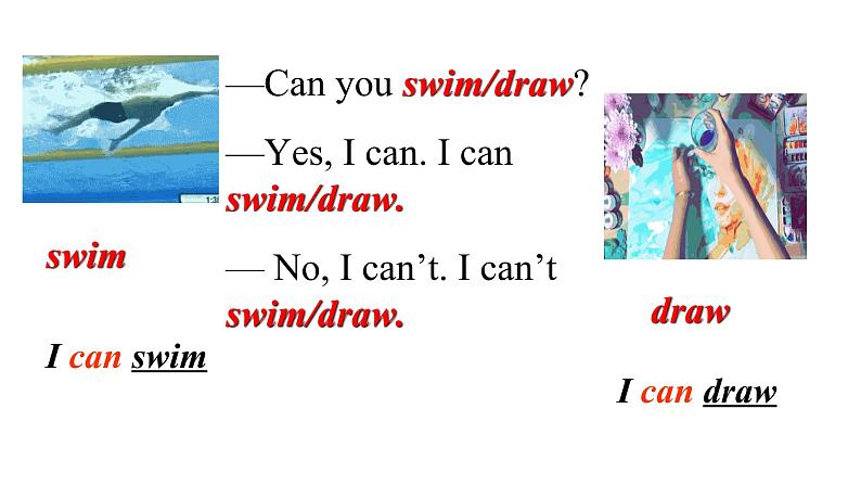 人教新目标七年级英语下册--Unit 1 Can you play the guitar_ Section A 1a-2d课件PPT06