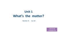 八年级下册Unit 1 What’s the matter?Section A图片ppt课件