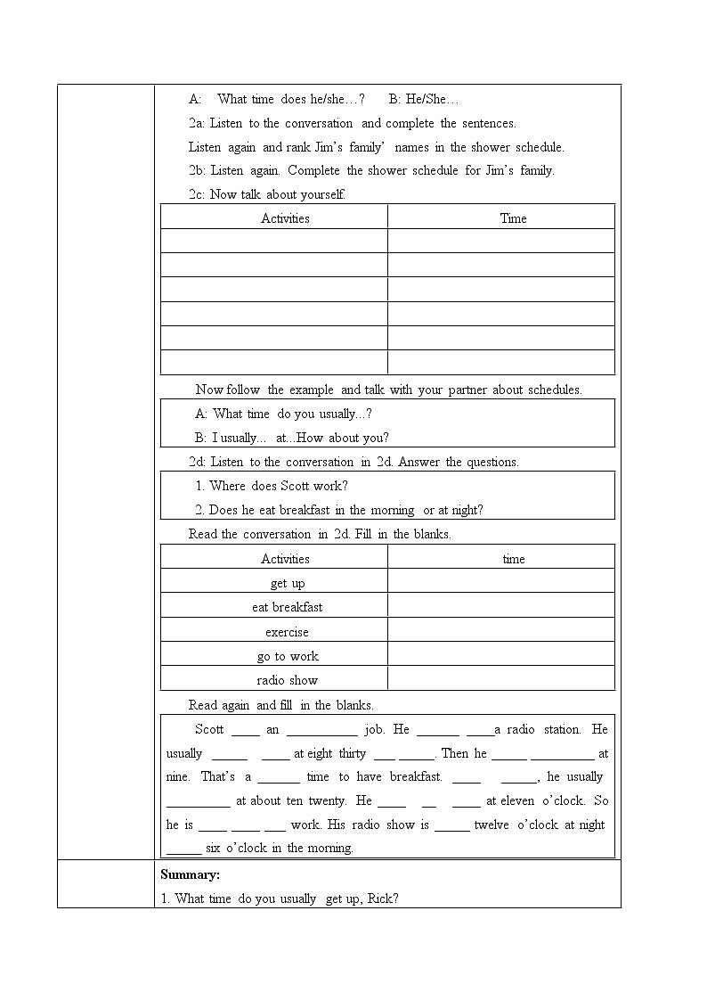 Section A 1a-2d教学设计第2页