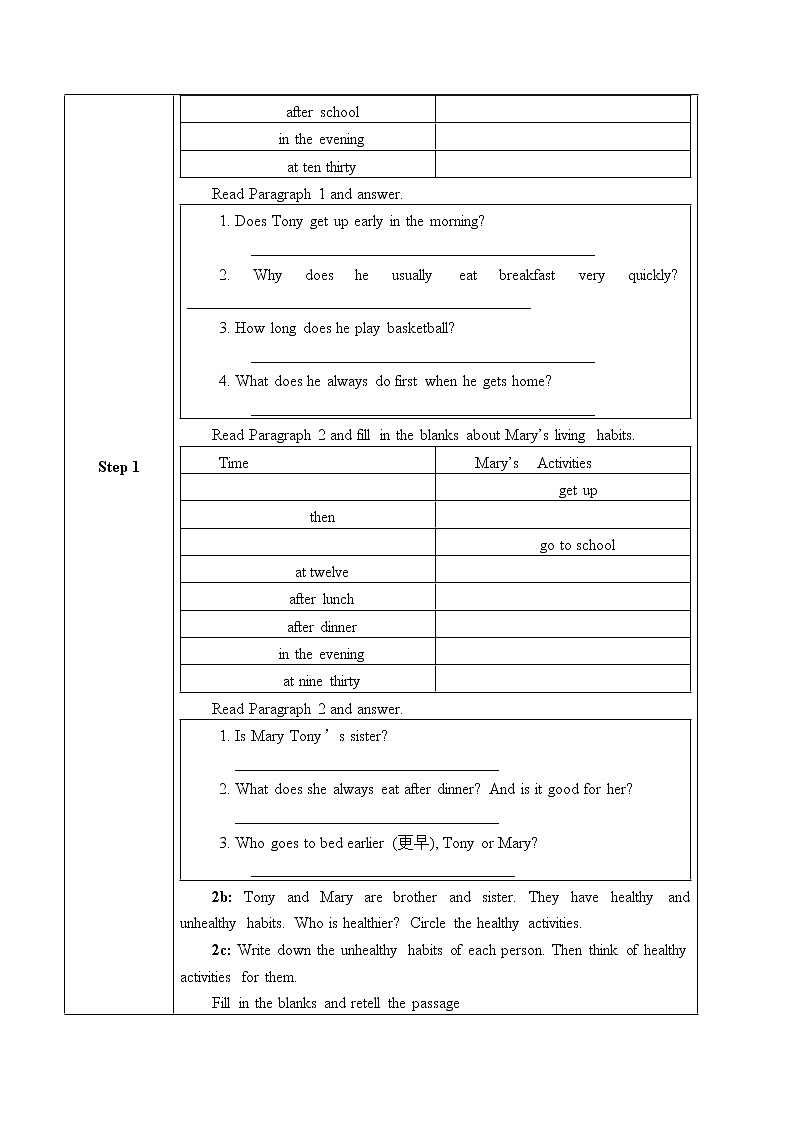 Unit 2 Section B 2a-Self Check课件+教案+练习+音频 人教版英语七下02