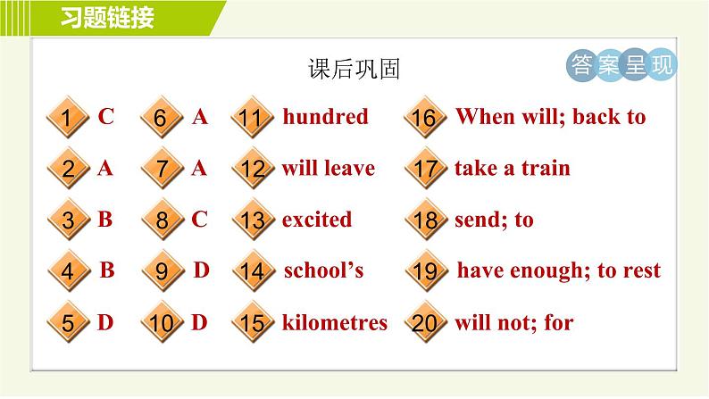 冀教版七年级下册英语 Unit1 Lesson 2 习题课件04