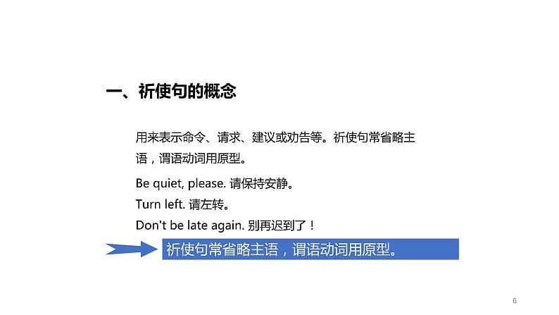 2022年中考英语复习资料-祈使句课件第6页