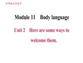 外研版七年级下册英语 Module 11 Unit 2 Here are some ways to welcome them 习题课件