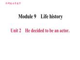 外研版七年级下册英语 Module 9 Unit 2 He decided to be an actor 习题课件