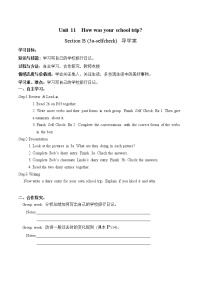 人教新目标 (Go for it) 版Unit 11 How was your school trip?Section B学案