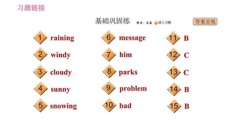 人教版七年级下册英语 Unit7 习题课件02