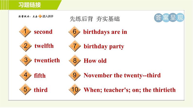 鲁教版六年级下册英语 Unit 1 Period 2 Section A (Grammar Focus－3c) 习题课件第2页