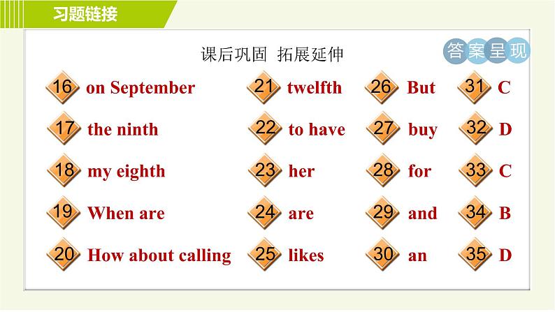 鲁教版六年级下册英语 Unit 1 Period 2 Section A (Grammar Focus－3c) 习题课件第5页
