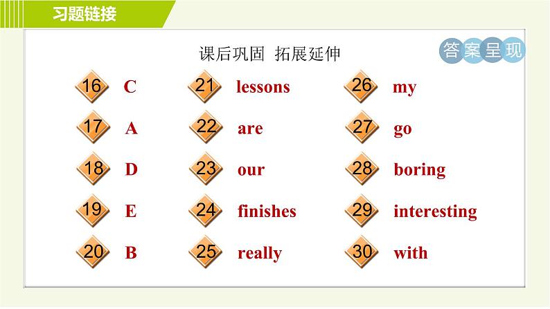 鲁教版六年级下册英语 Unit 2 习题课件05