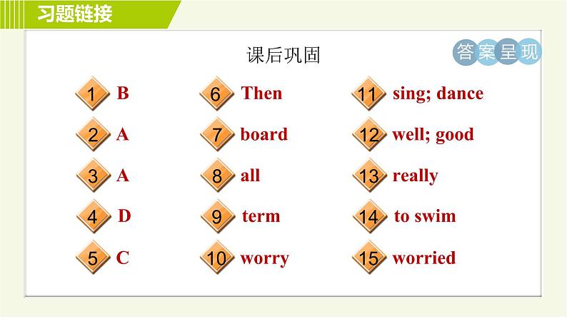 外研版七年级下册英语 Module 2 习题课件04