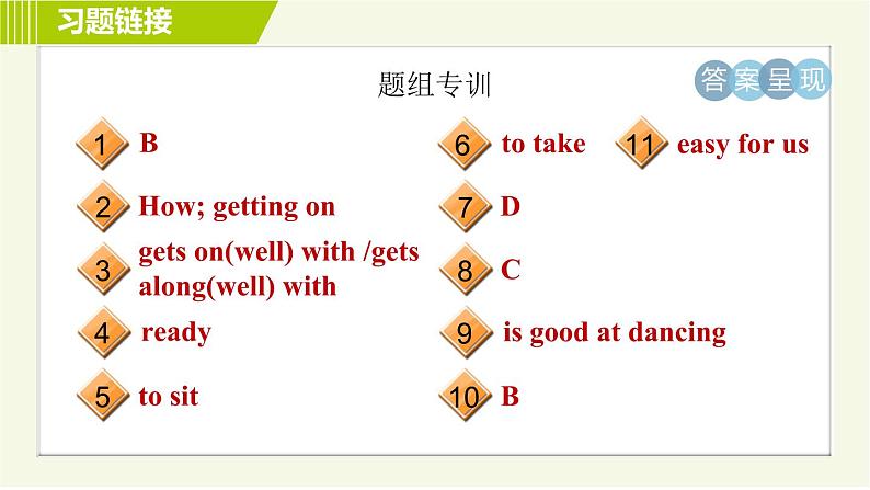 外研版七年级下册英语 Module 2 习题课件03
