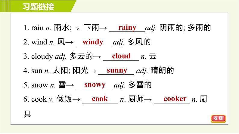 人教版七年级下册英语 Unit7 习题课件05