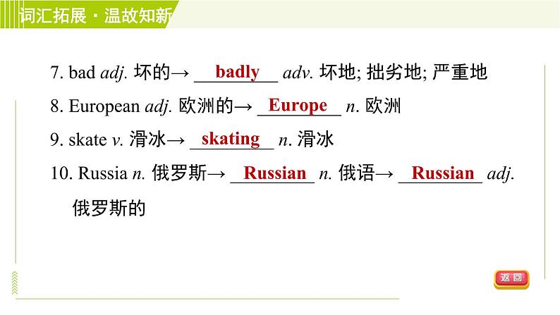 人教版七年级下册英语 Unit7 习题课件06