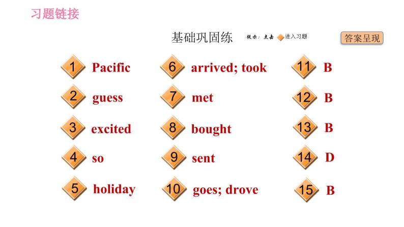 外研版七年级下册英语 Module 10 习题课件002