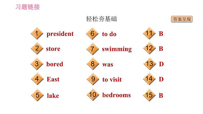 外研版七年级下册英语 Module 7 习题课件04