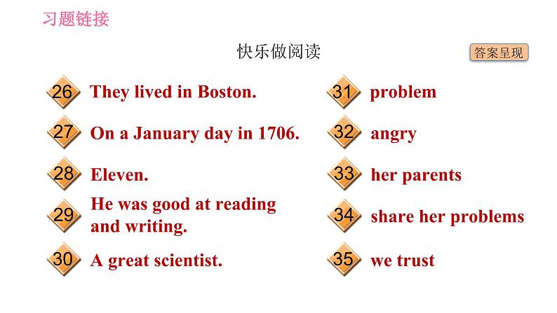 外研版七年级下册英语 Module 7 习题课件06