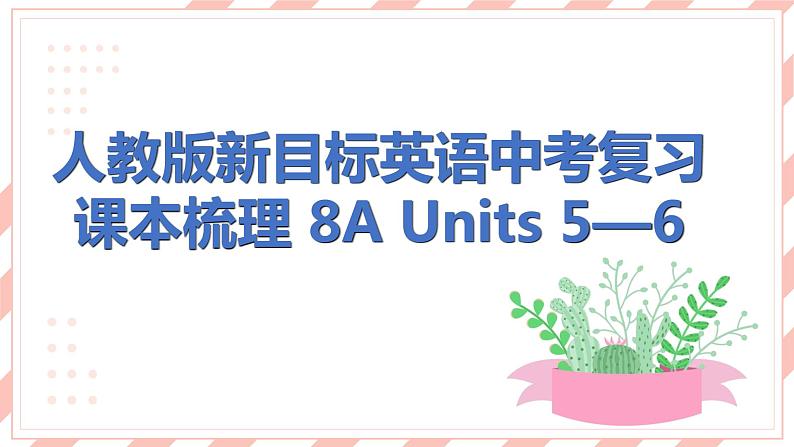 人教版新目标英语中考复习课本梳理 8A Units5—6课件01