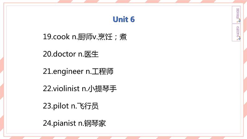 人教版新目标英语中考复习课本梳理 8A Units5—6课件07