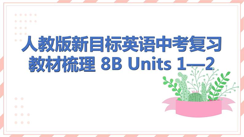 人教版新目标英语中考复习教材梳理 8B  Units1—2课件第1页