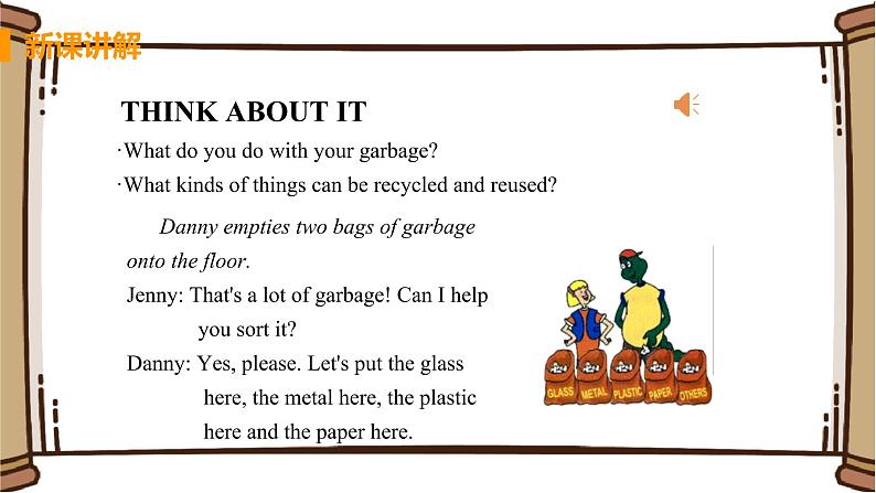 翼教版八年级下册——Lesson 45 Let's Sort Garbage!课件PPT05