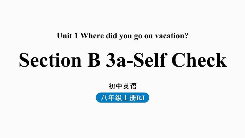 人教英语八上Unit1第五课时（SectionB3a-Self Check）课件PPT01