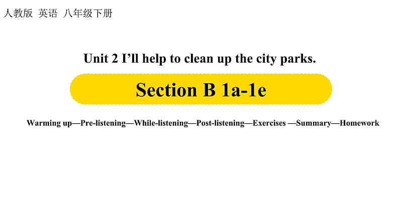 人教英语八下Unit2第四课时（Section B 1a-1e）课件PPT01