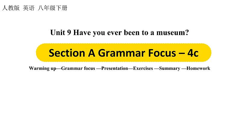 人教英语八下Unit9第三课时（SectionA Grammar Focus-4c）课件PPT01