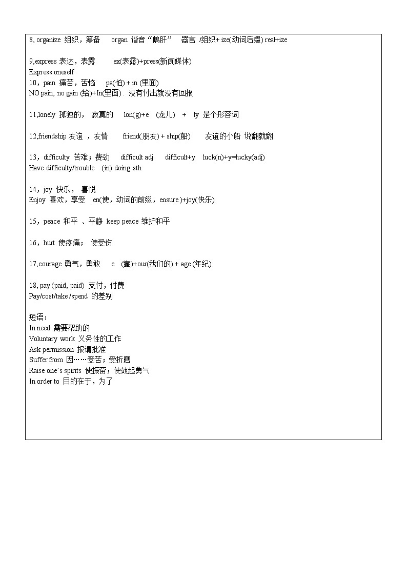 2022年八年级下册Unit1知识点以及练习题学案03