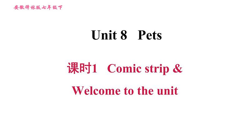 牛津译林版七年级下册英语 Unit8 课时1 Comic strip & Welcome to the unit 习题课件01