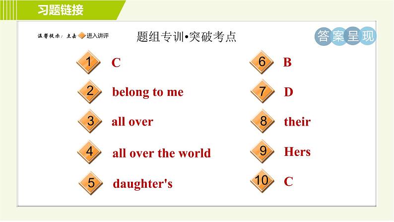 译林版七年级下册英语 Unit3 Period 4 Grammar 习题课件02